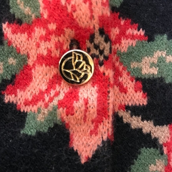 NEW! Draper James Rose Floral Cardigan Sweater Size XXL With Gold Tone Buttons - Picture 3 of 6